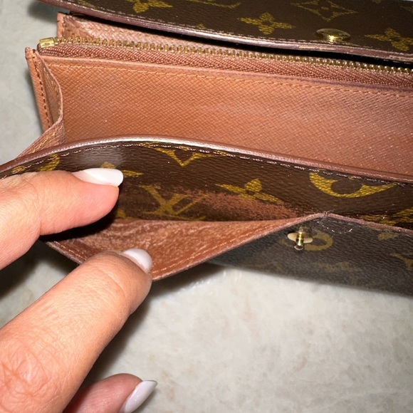 Louis Vuitton Monogram Portefeiulle Sarah Long Bifold Wallet Brown - Picture 12 of 15